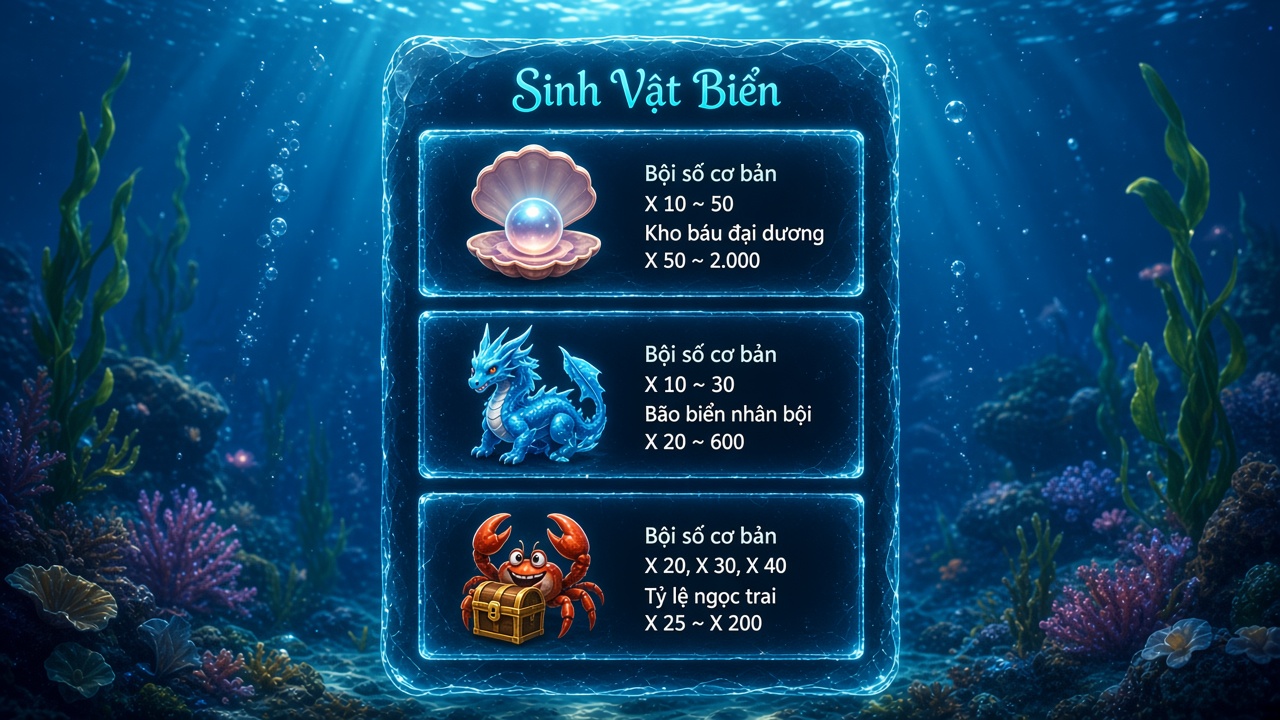 Hướng Dẫn Chơi Crazy Hunter Tại Sunwin Chi Tiết Và Dễ Hiểu Nhất 3 Sinh vật biển ẩn chứa hệ số nhân giá trị